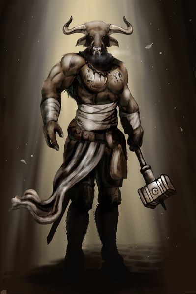File:Minotaur warrior by bradlyvancamp-d4l8l8o.jpg